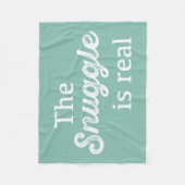 寄り添いは実在ティール(緑がかった色)シェブロンおもしろい フリースブランケット (正面)