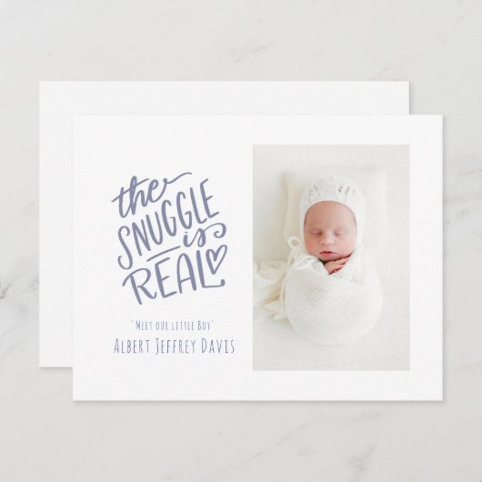 寄り添い実在は出産案内カード (正面/裏面)