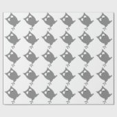 寄り目のフクロウ ラッピングペーパー (フラット)