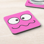 寄り目の熱狂するで異常な顔 コースター (左側)