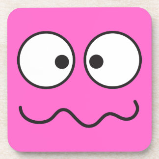 寄り目の熱狂するで異常な顔 コースター