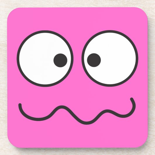 寄り目の熱狂するで異常な顔 コースター (正面)