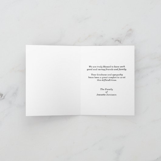 寄付のお礼カード 白い野生の花 サンキューカード (内部)