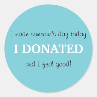 寄付のステッカー ラウンドシール