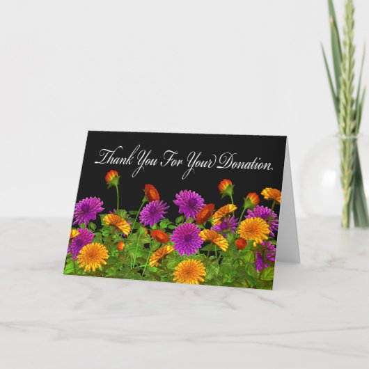 寄付の挨拶状を、ありがとう サンキューカード (正面)