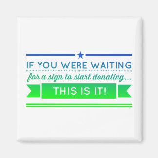 +寄付の開始を待っている マグネット