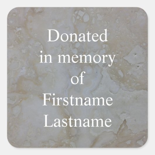 寄付シール石 スクエアシール (正面)