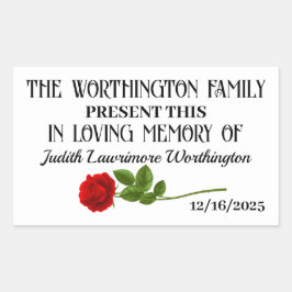 寄付ステッカー 長方形シール