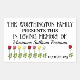 寄付ステッカー 長方形シール