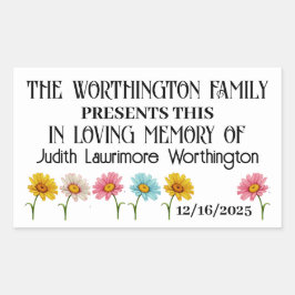 寄付ステッカー 長方形シール