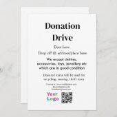 寄付ドライブ追加アドレス日付ビジネス名のロゴ シーズンカード (正面/裏面)