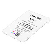 寄付ドライブ追加アドレス日付ビジネス名のロゴ マグネット (左側)