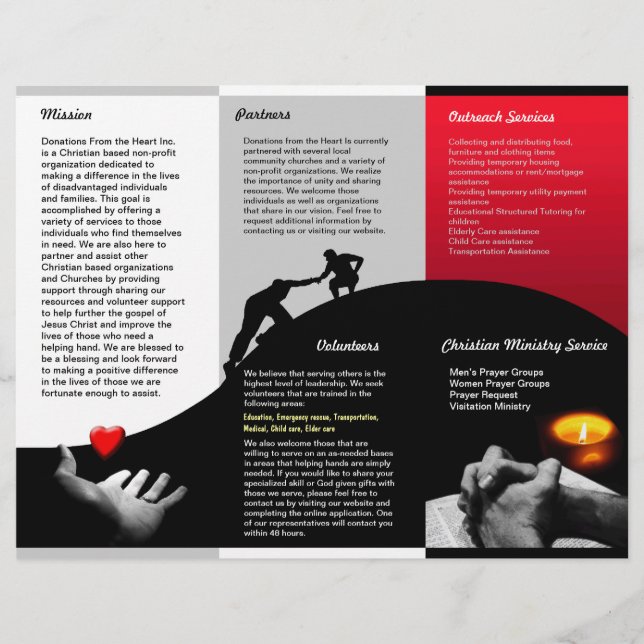 寄付パンフレット (正面)