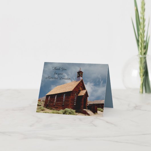 寄付票カード、古い教会に感謝します サンキューカード (正面)