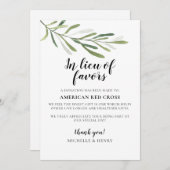 寄付金のサ結婚インの代わりに 招待状 (正面/裏面)