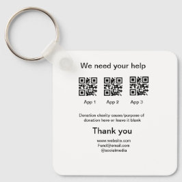 寄付金コレクションのヒントjar追加q r名前caus キーホルダー