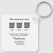 寄付金コレクションのヒントjar追加q r名前caus キーホルダー (裏面)