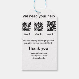 寄付金コレクションのヒントjar追加q r名前caus ギフトタグ