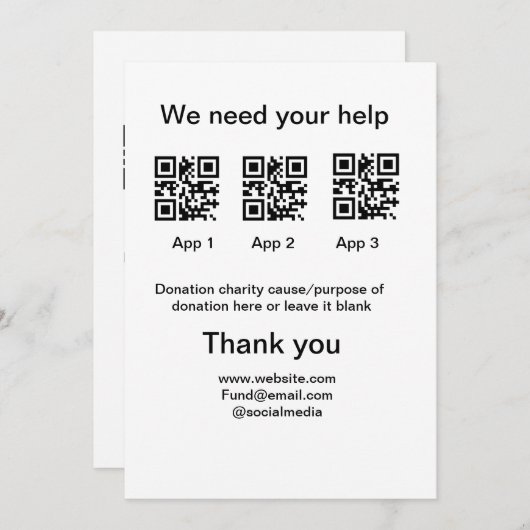 寄付金コレクションのヒントjar追加q r名前caus シーズンカード (正面/裏面)