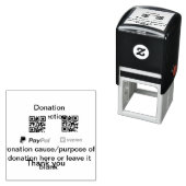 寄付金コレクションのヒントjar追加q r名前caus セルフインキングスタンプ (インサイチュ)