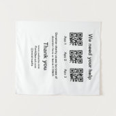 寄付金コレクションのヒントjar追加q r名前caus タペストリー (正面(横))