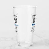 寄付金コレクションのヒントjar追加q r名前caus タンブラーグラス (右)