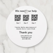 寄付金コレクションのヒントjar追加q r名前caus フェイバータグ (裏面)