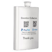 寄付金コレクションのヒントjar追加q r名前caus フラスク (右)