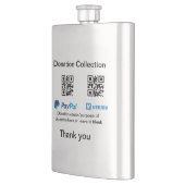 寄付金コレクションのヒントjar追加q r名前caus フラスク (左)