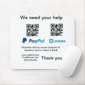 寄付金コレクションのヒントjar追加q r名前caus マウスパッド (マウス)