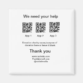 寄付金コレクションのヒントjar追加q r名前caus マグネット