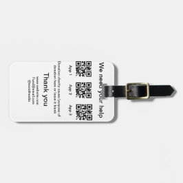 寄付金コレクションのヒントjar追加q r名前caus ラゲッジタグ