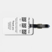 寄付金コレクションのヒントjar追加q r名前caus ラゲッジタグ (裏面横)