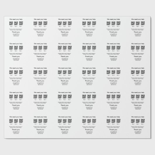 寄付金コレクションのヒントjar追加q r名前caus ラッピングペーパー (フラット)