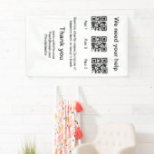 寄付金コレクションのヒントjar追加q r名前caus 横断幕 (インサイチュ)