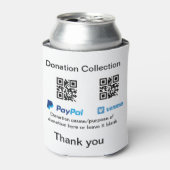 寄付金コレクションのヒントjar追加q r名前caus 缶クーラー (缶正面)