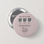 寄付金コレクションのヒントjar追加q r名前caus 缶バッジ (正面&裏面)