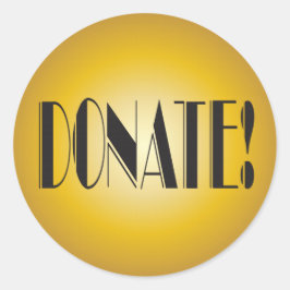 寄付！募金エレガント金ゴールド ラウンドシール