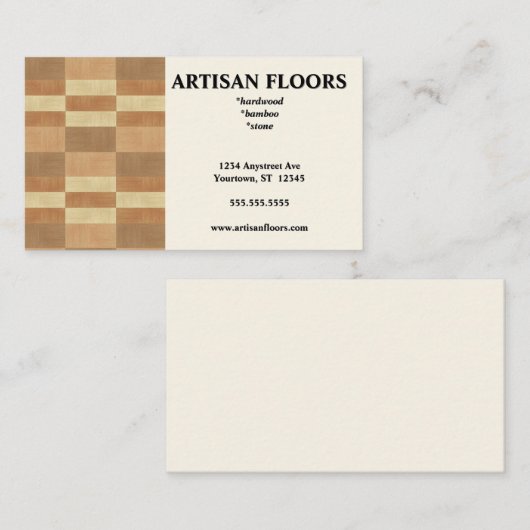 寄木床販売設備 名刺 (正面/裏面)