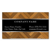 寄木細工の床床の磁気名刺 マグネット名刺 (正面)