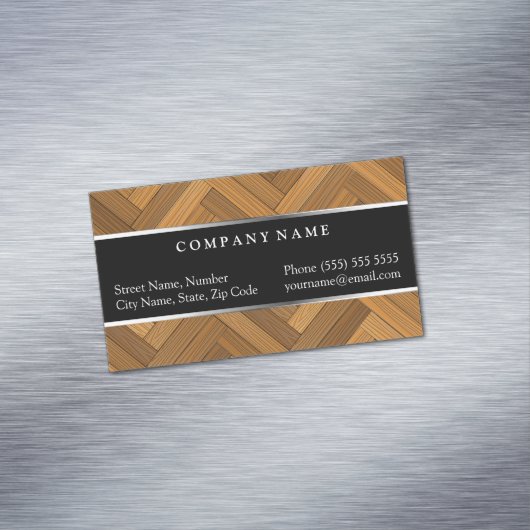 寄木細工の床床の磁気名刺 マグネット名刺 (インサイチュ)