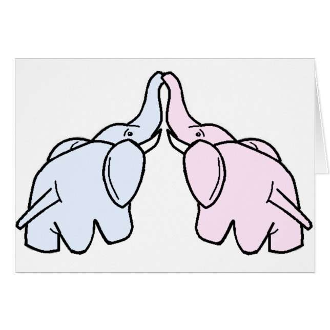 寄添う象 (正面横)