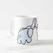 寄添う象 コーヒーマグカップ (正面左)