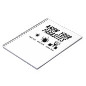 寄生者を知る-アンチ切り込みのTシャツユニセックス- ノートブック (左側)