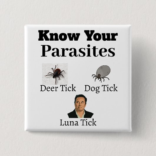 寄生虫ボタン 缶バッジ (正面)