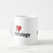 寄生虫学が大好き コーヒーマグカップ (正面左)