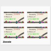 寄贈された列車の蔵書票 長方形シール (シート)