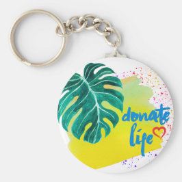 寄贈する熱帯黄水色 キーホルダー