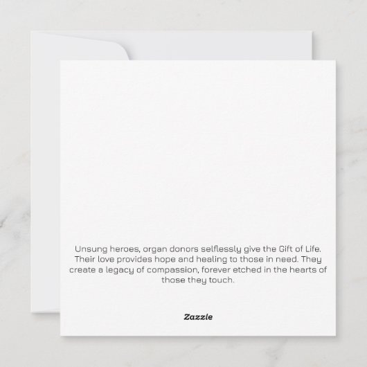 寄贈ライフバタフライドナー認識度クリスマス シーズンカード (裏面)