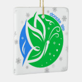 寄贈ライフバタフライドナー認識度クリスマス セラミックオーナメント (右)
